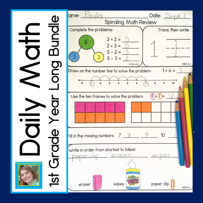 Daily Math First Grade Year Long Bundle