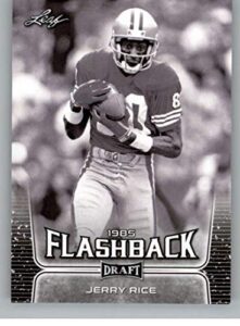 2020 leaf draft #99 jerry rice - mississippi valley state delta devils san francisco 49ers (flashback) nm-mt nfl trading football card