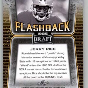 2020 Leaf Draft #99 Jerry Rice - Mississippi Valley State Delta Devils San Francisco 49ers (Flashback) NM-MT NFL Trading Football Card