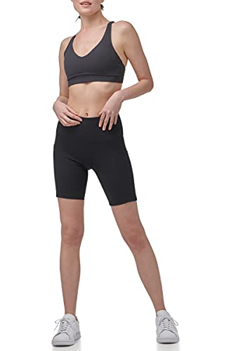 Andrew Marc Women's Bike Short, Regular and Plus Size, Black with Pockets, X-Large