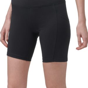 Andrew Marc Women's Bike Short, Regular and Plus Size, Black with Pockets, X-Large