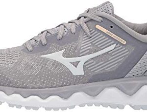 Mizuno Women's Horizon 5 Running Shoe, Silver Filgre-Barly Blue, 8.5