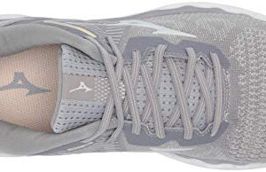 Mizuno Women's Horizon 5 Running Shoe, Silver Filgre-Barly Blue, 8.5