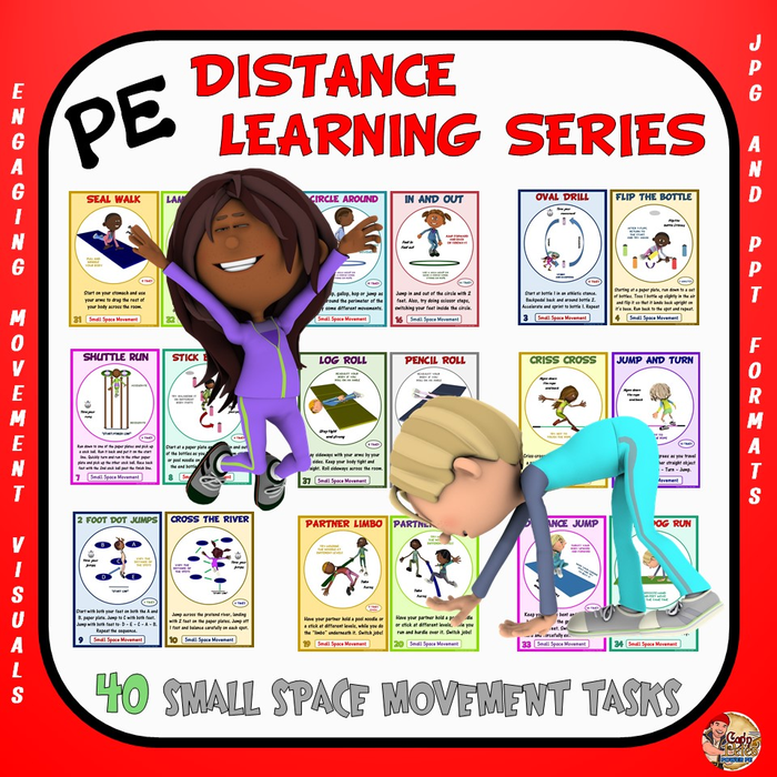 PE Distance Learning Series: 40 Small Space Movement Tasks for Students at Home