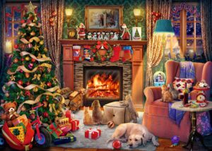 ravensburger christmas eve 1500 piece jigsaw puzzle for adults - 16558 - every piece is unique, softclick technology means pieces fit together perfectly