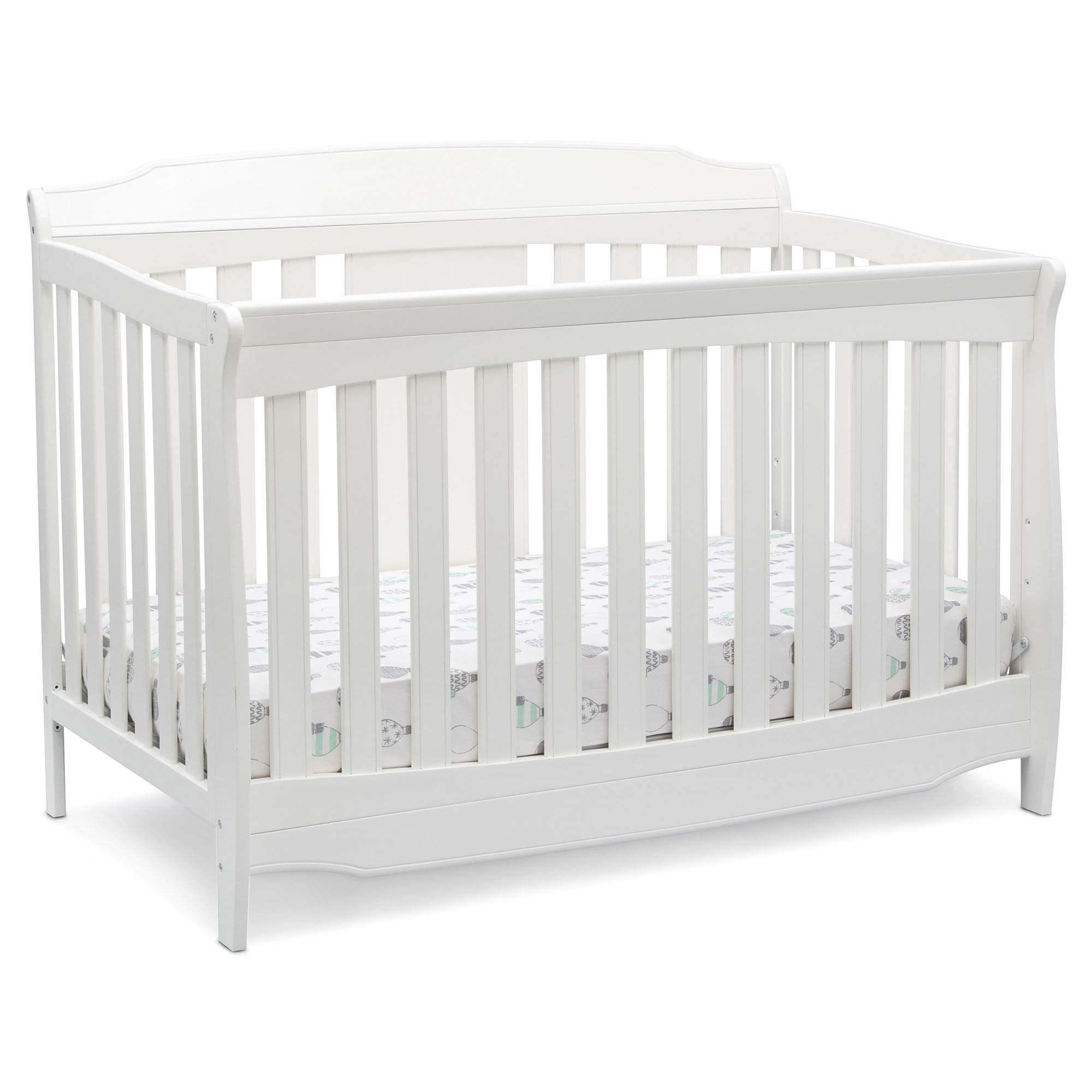 Delta Children Westminster 6-in-1 Convertible Baby Crib, Greenguard Gold Certified, Bianca White