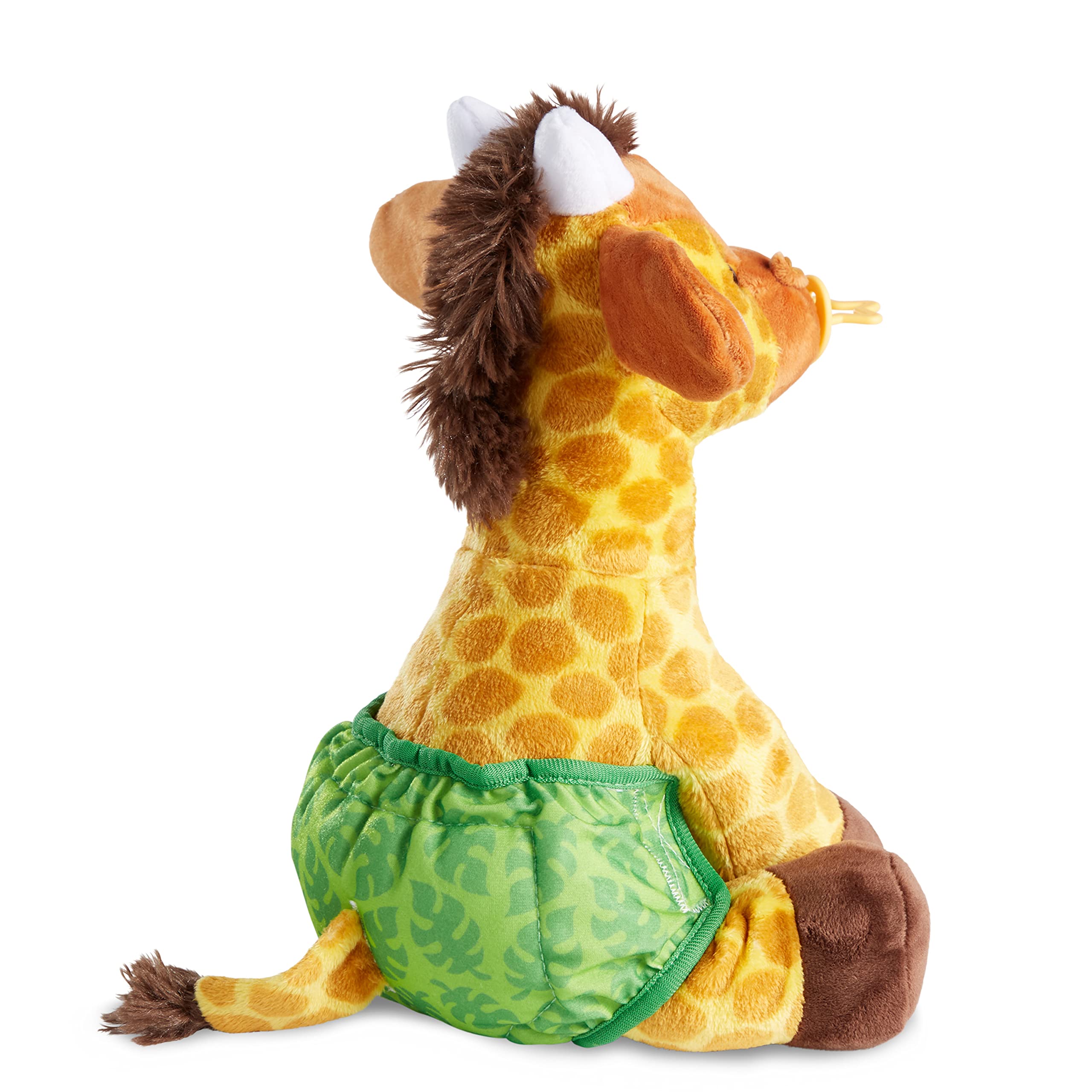 Melissa & Doug 11-Inch Baby Giraffe Plush Stuffed Animal with Pacifier, Diaper, Baby Bottle