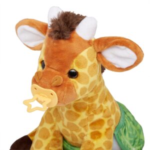 Melissa & Doug 11-Inch Baby Giraffe Plush Stuffed Animal with Pacifier, Diaper, Baby Bottle