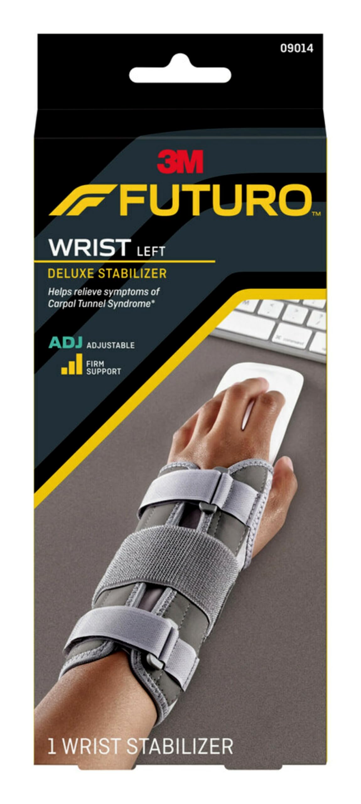 FUTURO Deluxe Wrist Stabilizer Left Hand, Adjustable