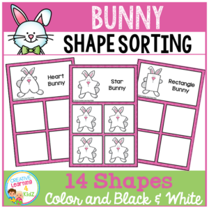 shape sorting mats: bunny