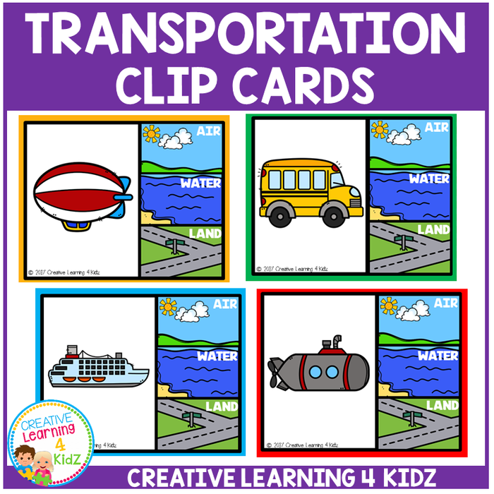 Transportation Clip Cards