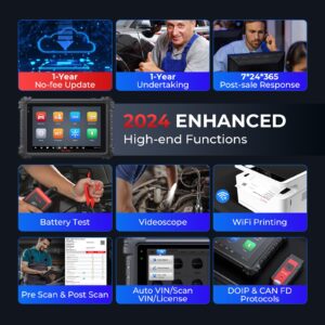 Autel MaxiSys MS906Pro Scan Tool: 2024 Newer Model of MS906/ MS906BT/ MK906BT Car Diagnostic Scanner, ECU Coding, 36+ Services, Active Test, All System, FCA Access, Work with BT506/MV105S/MV108S