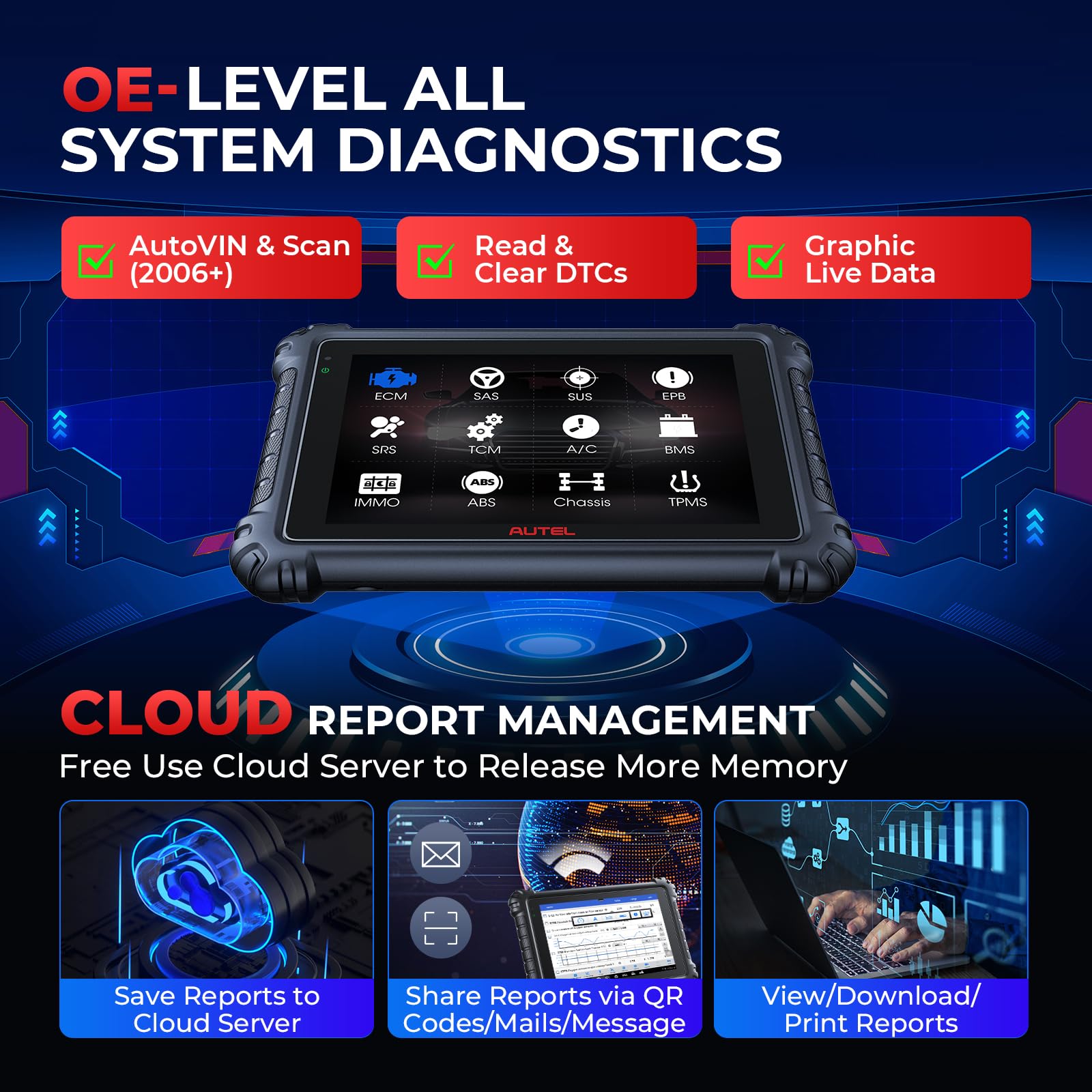 Autel MaxiSys MS906Pro Scan Tool: 2024 Newer Model of MS906/ MS906BT/ MK906BT Car Diagnostic Scanner, ECU Coding, 36+ Services, Active Test, All System, FCA Access, Work with BT506/MV105S/MV108S