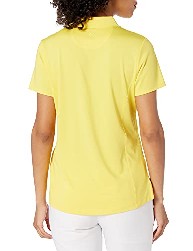 Callaway Short Sleeve Opti-dri Stretch Solid Polo, Lemon Zest, X Large