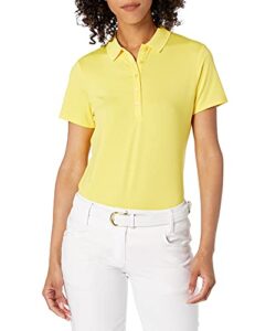 callaway short sleeve opti-dri stretch solid polo, lemon zest, x large