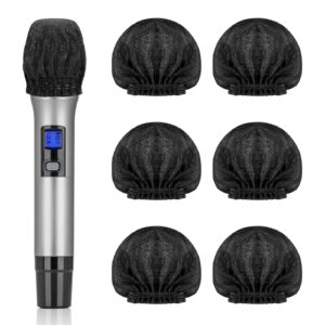 bilione disposable microphone sanitary windscreen, 200 pcs clean no-woven mic covers, perfect replacement suitable for most handheld microphone