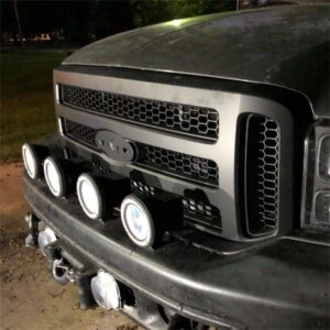 JMTAAT Black Paintable Grille Compatible With 05-07 Ford Excursion F-250 F-350 F-450 F-550 Super Duty Conversion Grill (Without Emblem)