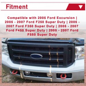 JMTAAT Black Paintable Grille Compatible With 05-07 Ford Excursion F-250 F-350 F-450 F-550 Super Duty Conversion Grill (Without Emblem)