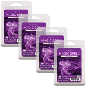 scentsationals 001-40368-4pk magic spell 2.5 oz scented fragrant wax melts-4 pack, purple