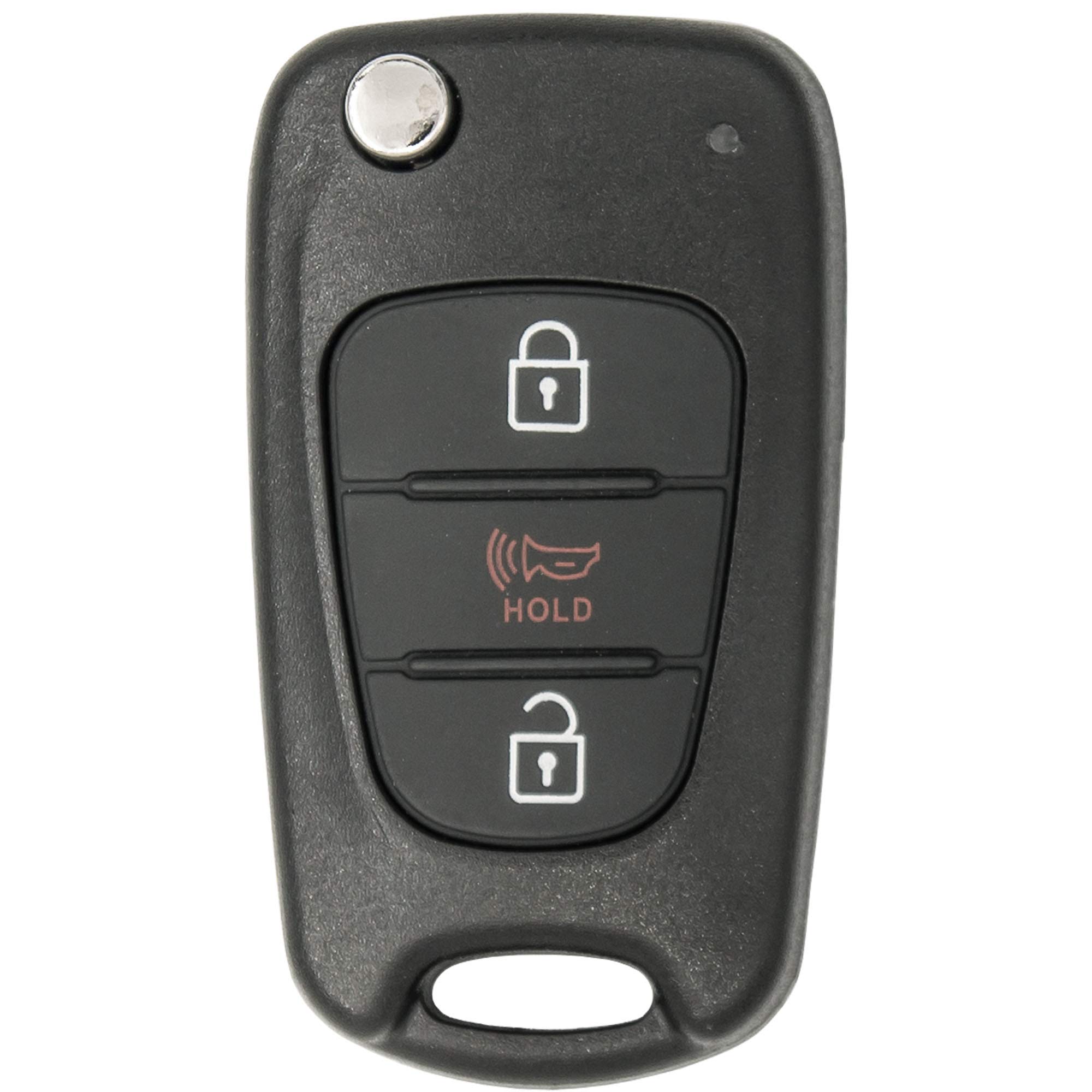 Keyless2Go Replacement for Keyless Entry Remote Head Flip Car Key Fob for Kia Soul Vehicles NYOSEKSAM11ATX (AM11MY) 95430-2K250