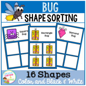 shape sorting mats: bug