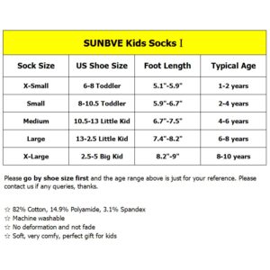 SUNBVE 10 Pack Little Boys Colorful Dress Crew Cotton Socks