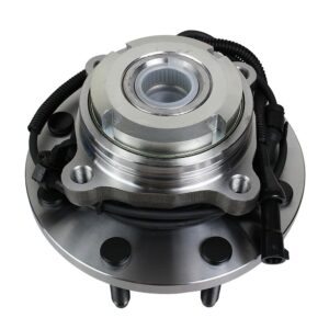 autoround front wheel bearing hub assembly 515020 compatible with 1999-2004 ford f250 super duty / f350 super duty 4x4, 2000-2002 excursion, srw coarse threads 4wd only, 8 lug w/abs