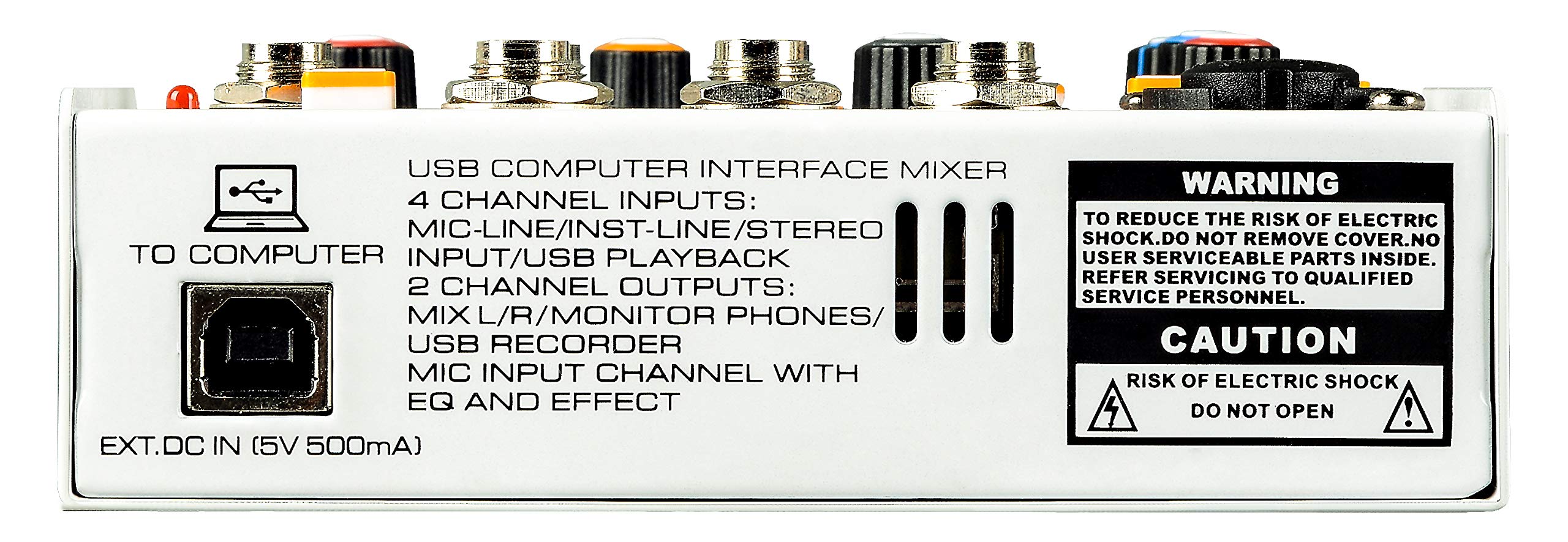 Audio2000'S S7304 USB-Powered Four-Channel Audio Mixer with USB Interface and Sound Effect