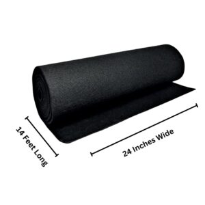 Carpet by the Foote, 16oz Endurance Boat Trailer Bunk Carpet, 24"(in.) Wide x 14'(ft.) Long, Black