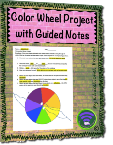 color wheel project with guided notes