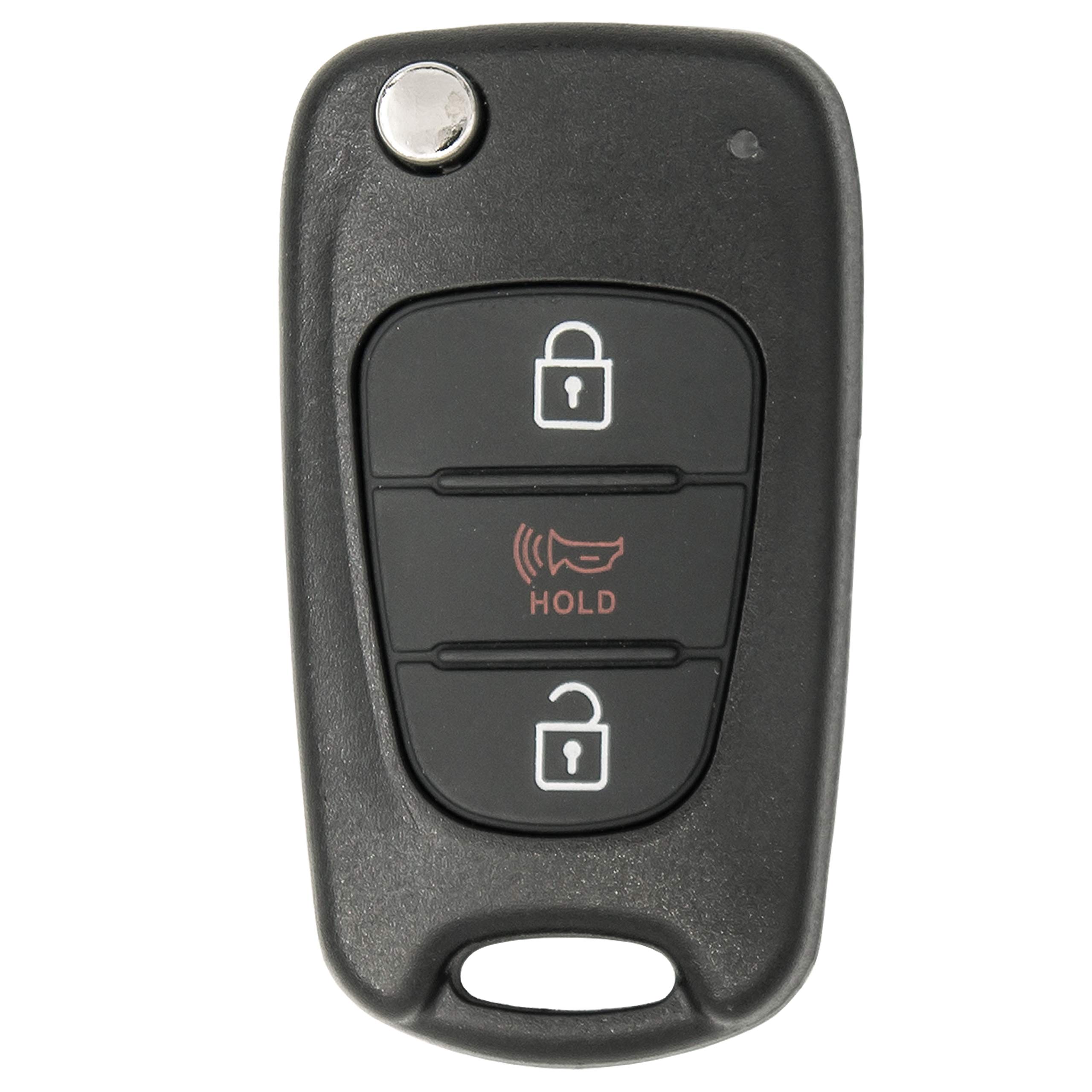 Keyless2Go Replacement for Keyless Entry Remote Head Flip Car Key Fob for Kia Soul Vehicles NYOSEKSAM11ATX (AM F L) 95430-2K340