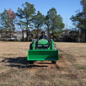 Titan 60-in Bucket Attachment Fits John Deere Hook and Pin Tractors for Dirt and Debris Loading