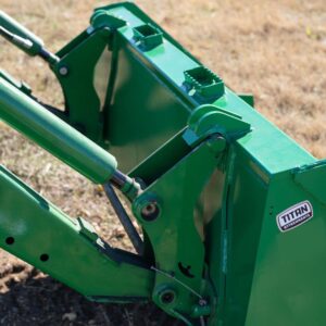 Titan 60-in Bucket Attachment Fits John Deere Hook and Pin Tractors for Dirt and Debris Loading