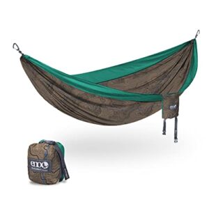 eno doublenest hammock prints - fade teal/chartreuse