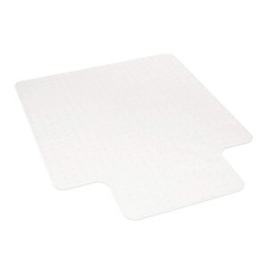 hon basyx commercial-grade polycarbonate chair mat with lip for low pile carpet, 36" x 47", clear