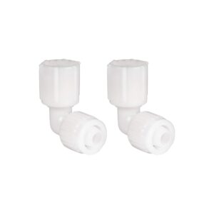 recpro rv plumbing hardware | 06816 | 1/2" compression to swivel faucet elbow adapter | 90-degree fitting | pex pipe/tubing fittings (2 fittings)