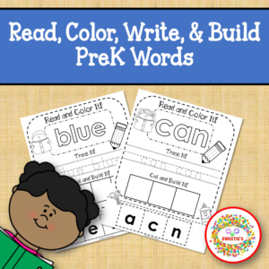 sight word worksheets pre k read trace build write