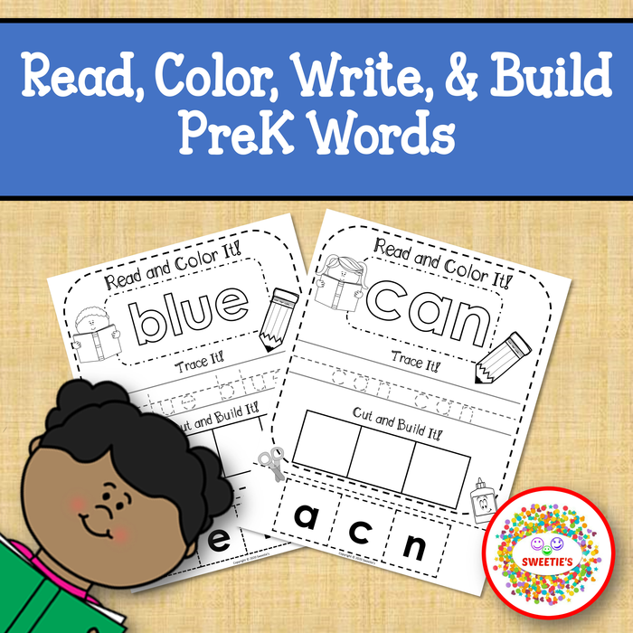 Sight Word Worksheets Pre K Read Trace Build Write