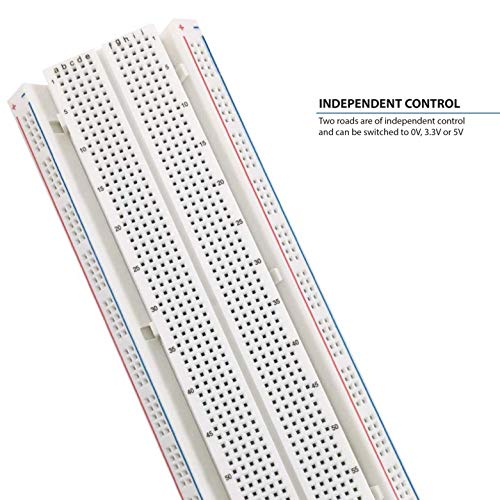 Deke Home 4 Solderless Breadboard Kit. 2x830- large +2x400-small. Arduino Bread board for Proto Shield electronic distribution circuit. Connecting mini blocks boards raspberry pi jumper wires circuits