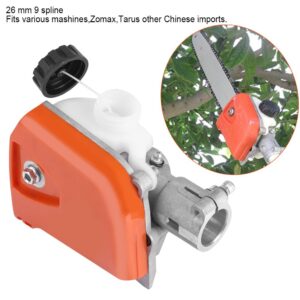 Chainsaw Gearbox Head, Pole Saw Parts, Gearbox For Pole Saw For Lawn Mower Saw Tree Cutter (26Mm 9 Spline)