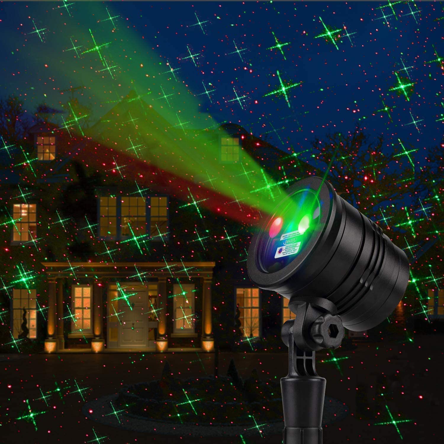 Outdoor Laser Light, Christmas Projector Lights, Laser Star Light with Remote Control, Indoor Outdoor Holiday Decoration, Christmas Gift, Wedding | Home | Party |Garden | Wall Decoration