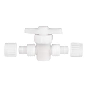 RecPro RV Plumbing Hardware | 06880 | 1/2" Compression Type 2-Way Stop Valve | Shutoff Fitting | Pex Pipe/Tubing Fittings (1 Fitting)