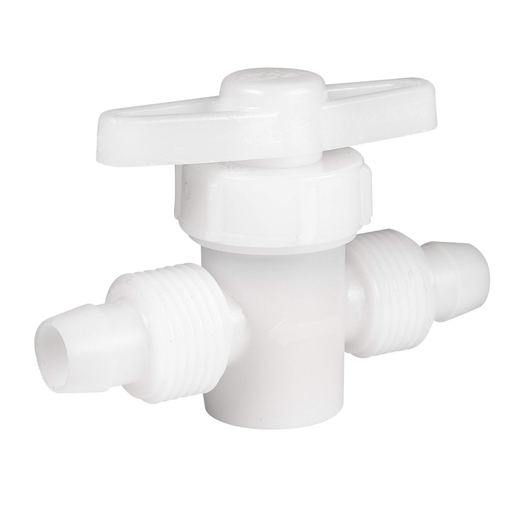 RecPro RV Plumbing Hardware | 06880 | 1/2" Compression Type 2-Way Stop Valve | Shutoff Fitting | Pex Pipe/Tubing Fittings (1 Fitting)