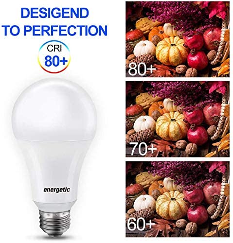 Super Bright 50/100/150W 3-Way A21 LED Light Bulb, 800/1600/2200 Lumens, 3000K Warm White, Non-dimmable, E26 Base, UL Listed, 2-Pack