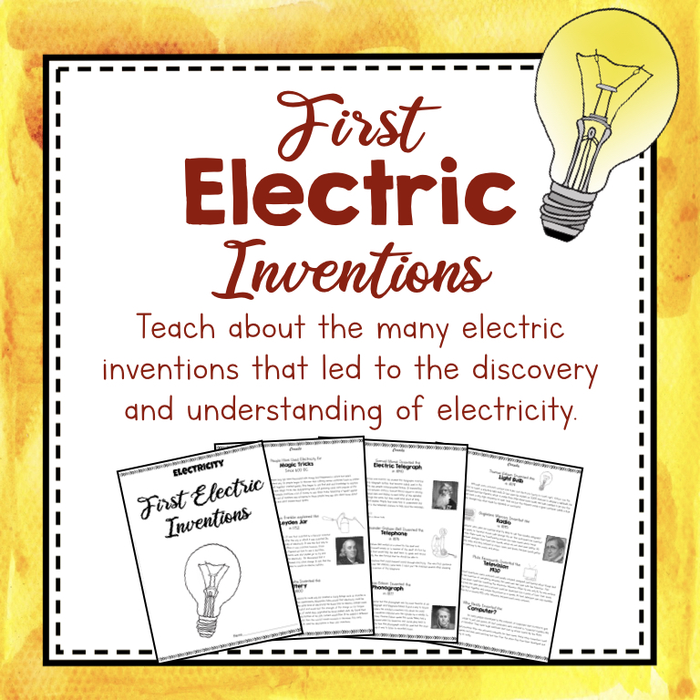 Electricity Unit Study: First Electric Inventions - Teach About Some Early Electric Inventions and Inventors