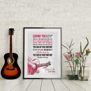 You Can Go Your Own Way - Fleetwood Mac Song Lyrics WallArt, Rock Music Wall Decor Print For Living Room Decor Aesthetic, Home Decor, Dorm Decor, Office Decor, or Bedroom Decor, Unframed - 11x14