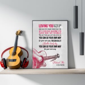 You Can Go Your Own Way - Fleetwood Mac Song Lyrics WallArt, Rock Music Wall Decor Print For Living Room Decor Aesthetic, Home Decor, Dorm Decor, Office Decor, or Bedroom Decor, Unframed - 11x14