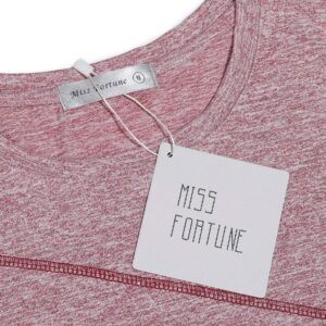 MISS FORTUNE Long Sleeve Gym Tops for Wmen, Loose Yoga Top Running Exercise Wear Round Neck Workout Clothing Active Tshirts Hiking Clothes Pink 3XL