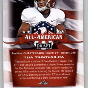 2020 Leaf Draft #62 Tua Tagovailoa RC Rookie Football Trading Card