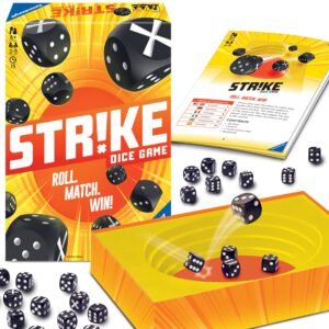 ravensburger strike - classic dice game for kids and adults - roll. match. win!